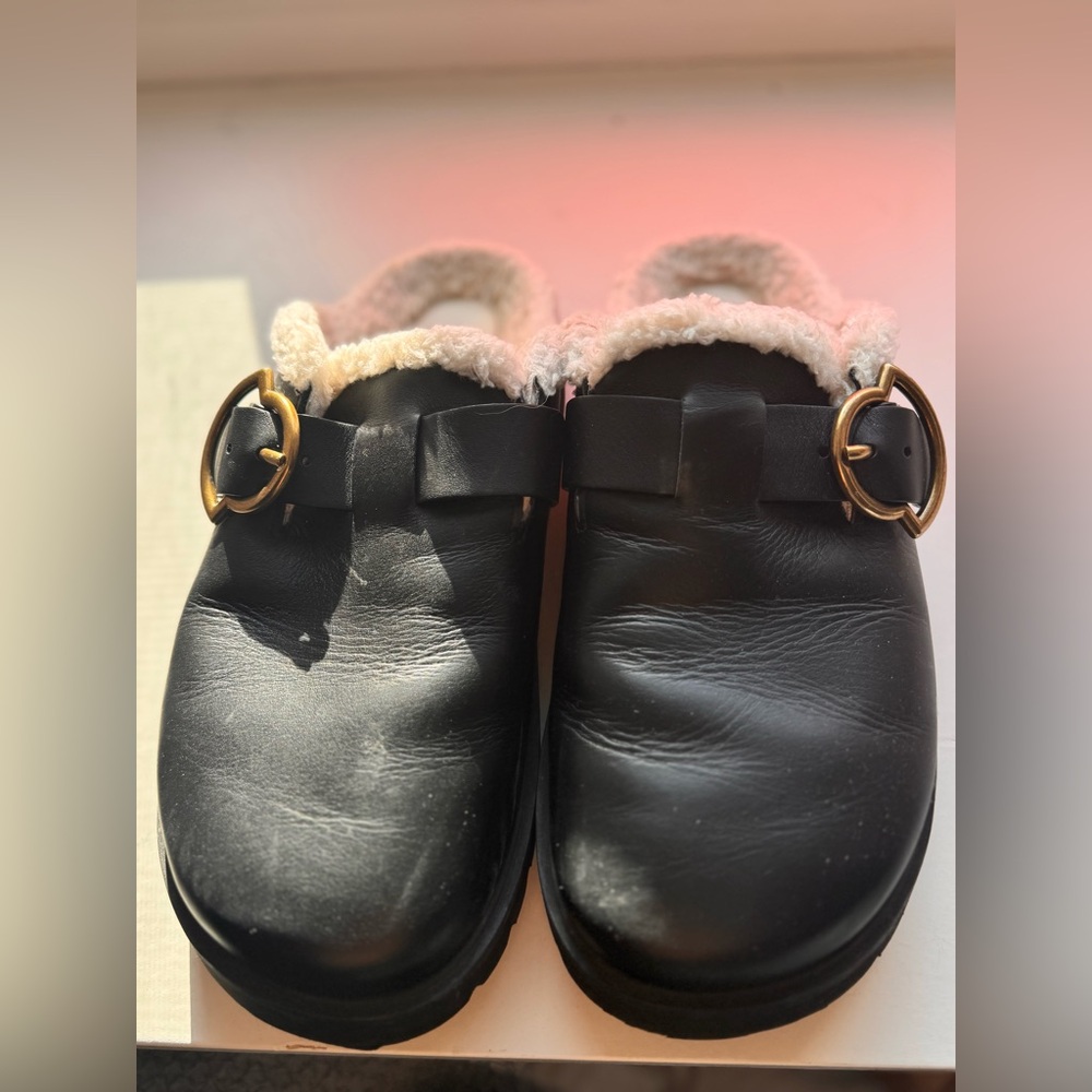 $660 Moncler Leather bell mule clog size 39 - Picture 2 of 7